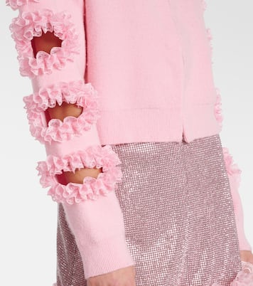 x Christopher Kane - Cardigan con pizzo e cut-out | Self-Portrait