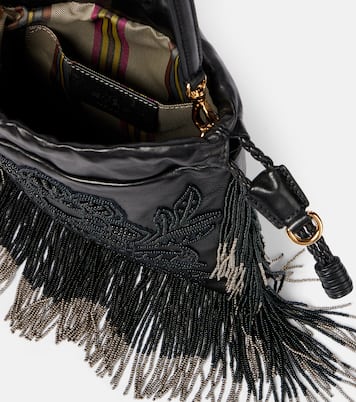 Secchiello Kalispera Small in pelle con frange | Etro