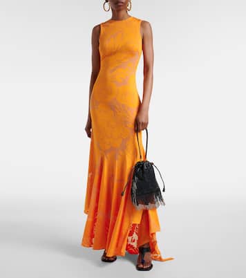 Secchiello Kalispera Small in pelle con frange | Etro