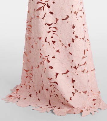Kasia floral off-shoulder lace gown | Costarellos