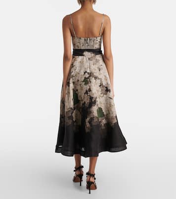 Abito midi Balance in lino e seta | Zimmermann