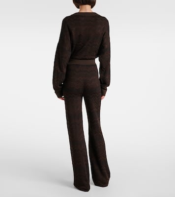 High-Rise-Schlaghose aus Häkelstrick | Missoni