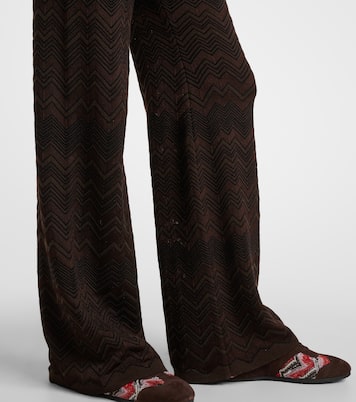 High-Rise-Schlaghose aus Häkelstrick | Missoni