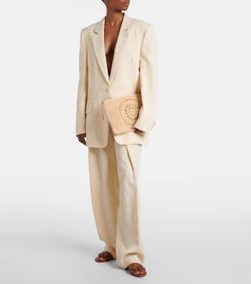 Logo raffia clutch | Stella McCartney