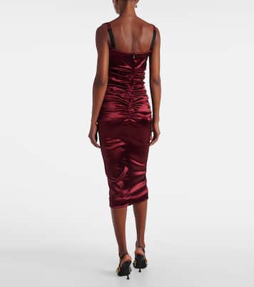 Draped satin midi dress | Dolce&Gabbana