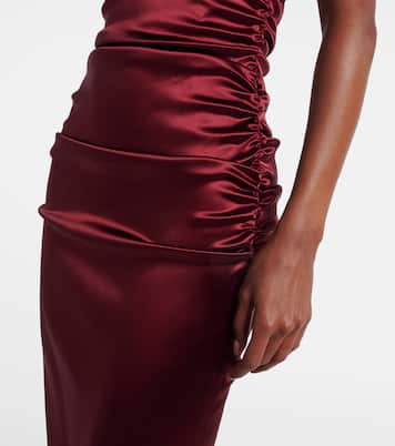 Draped satin midi dress | Dolce&Gabbana