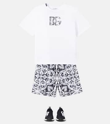 T-Shirt DG aus Baumwoll-Jersey | Dolce&Gabbana Kids