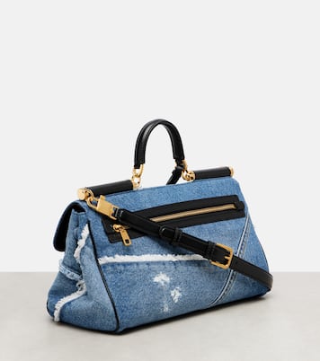 Verzierte Tote Sicily Medium aus Denim | Dolce&Gabbana
