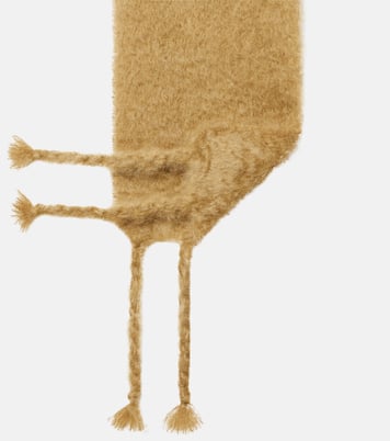 Logo mohair and wool-blend scarf | Jil Sander