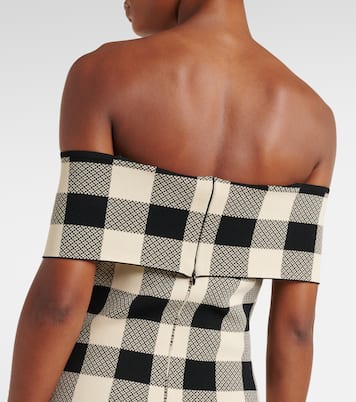 Pippa checked off-shoulder top | Posse