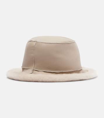 Cappello in pelle e shearling | Brunello Cucinelli