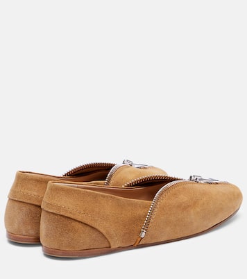 Biker suede ballet flats | JW Anderson