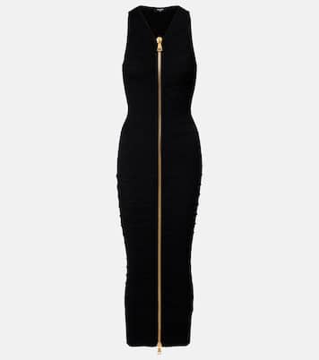 Knitted cutout midi dress | Balmain
