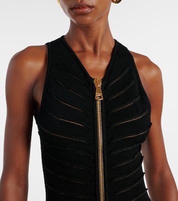 Knitted cutout midi dress | Balmain