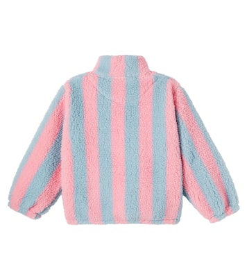 Striped faux shearling sweatshirt  | Tinycottons