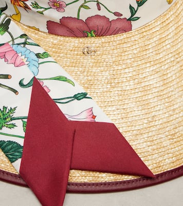 Floral scarf-detail sun hat | Gucci