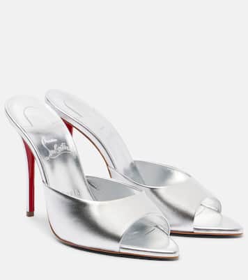 Miss Z 100 metallic leather mules | Christian Louboutin