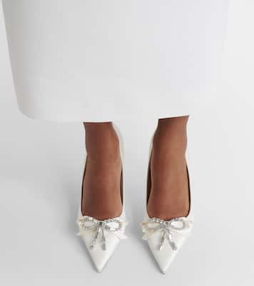 Auria 70 embellished satin pumps | Jimmy Choo