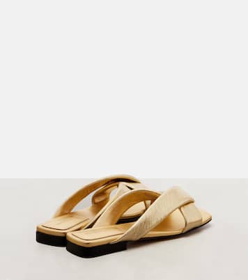 Sandalen Riva aus Metallic-Leder | Bottega Veneta