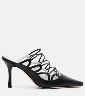 Netas 90 leather mules  | Manolo Blahnik