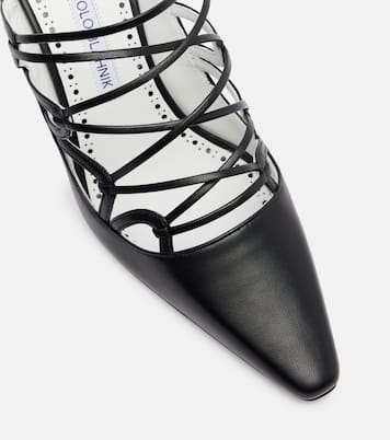 Netas 90 leather mules  | Manolo Blahnik