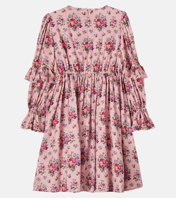 Gathered floral dress | Dolce&Gabbana Kids