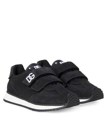 DG suede-trimmed sneakers | Dolce&Gabbana Kids