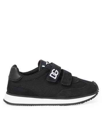 DG suede-trimmed sneakers | Dolce&Gabbana Kids