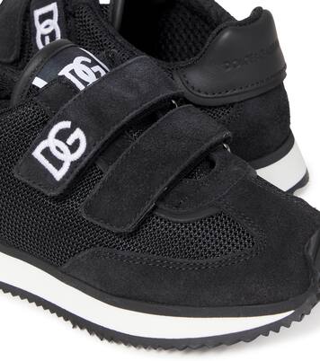 DG suede-trimmed sneakers | Dolce&Gabbana Kids