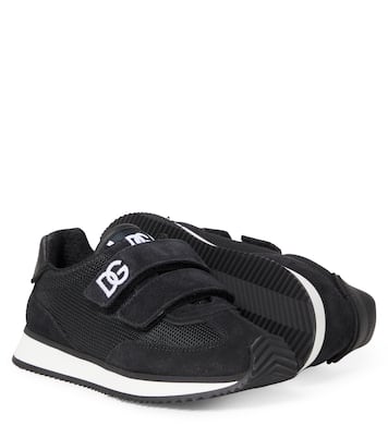 DG suede-trimmed sneakers | Dolce&Gabbana Kids