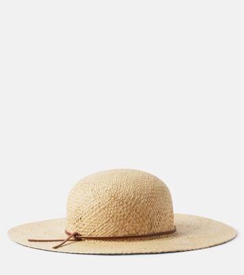 Cappello da sole in rafia con logo | Chloé Kids