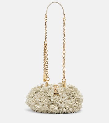 Chloé Plissé floral leather shoulder bag | Chloé