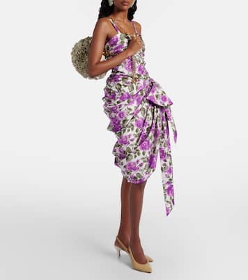 Chloé Plissé floral leather shoulder bag | Chloé