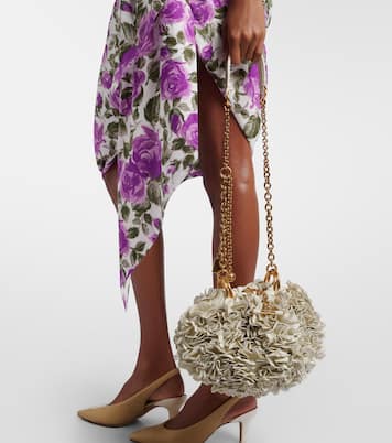 Chloé Plissé floral leather shoulder bag | Chloé