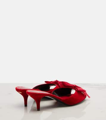 Marie A bow-detail velvet mules  | Valentino Garavani