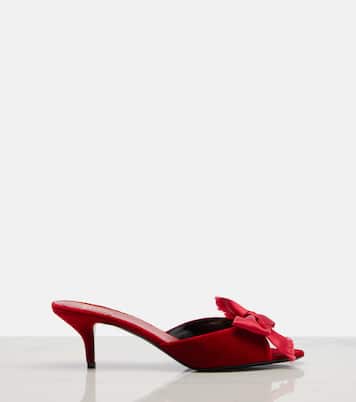Marie A bow-detail velvet mules  | Valentino Garavani