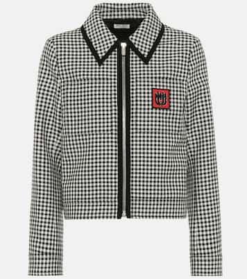 Houndstooth wool jacket | Miu Miu