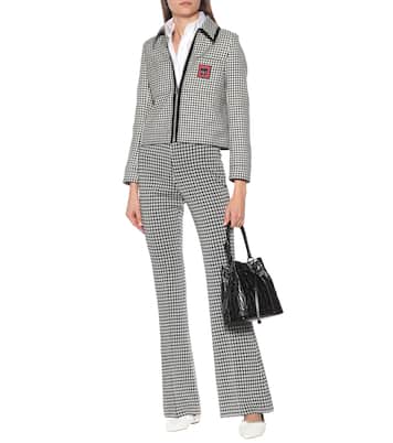 Houndstooth wool jacket | Miu Miu