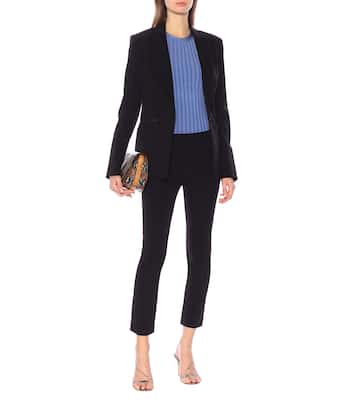 Pantalon skinny Zip Back Scuba en crêpe | Veronica Beard