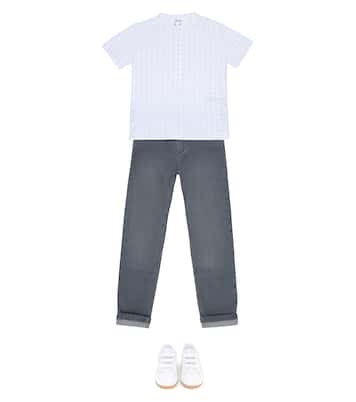 Cesar checked seersucker shirt | Bonpoint