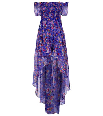 Off-Shoulder-Kleid Dora aus Seide | Caroline Constas