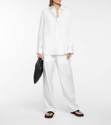 Release 07 high-rise straight silk pants | Wardrobe.NYC