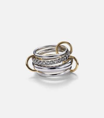 Anello Janssen SG Gris in argento con diamanti | Spinelli Kilcollin