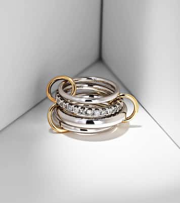Anello Janssen SG Gris in argento con diamanti | Spinelli Kilcollin