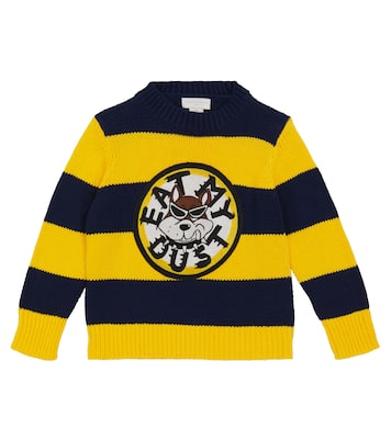 Pull en coton mélangé à rayures | Stella McCartney Kids