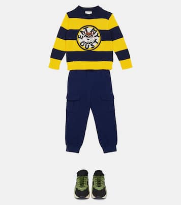 Pull en coton mélangé à rayures | Stella McCartney Kids