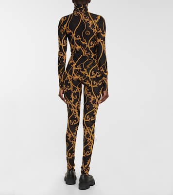 Printed mesh turtleneck top | Ganni