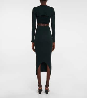 Gonna midi in tessuto tecnico | Alaïa