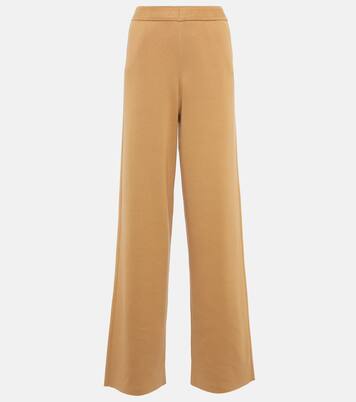 High-rise cotton and silk pants | Loro Piana