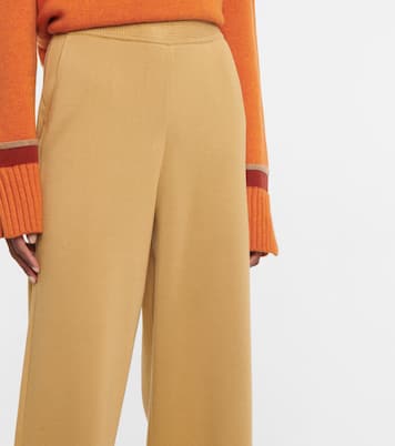 High-rise cotton and silk pants | Loro Piana